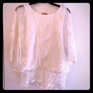 White embroidered top